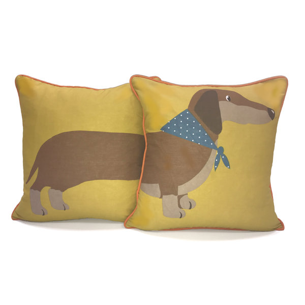 Maturi Long Sausage Dog Cushion Cover 43X43cm Multi Wayfair.co.uk